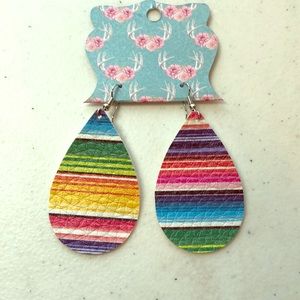 Serape print earrings